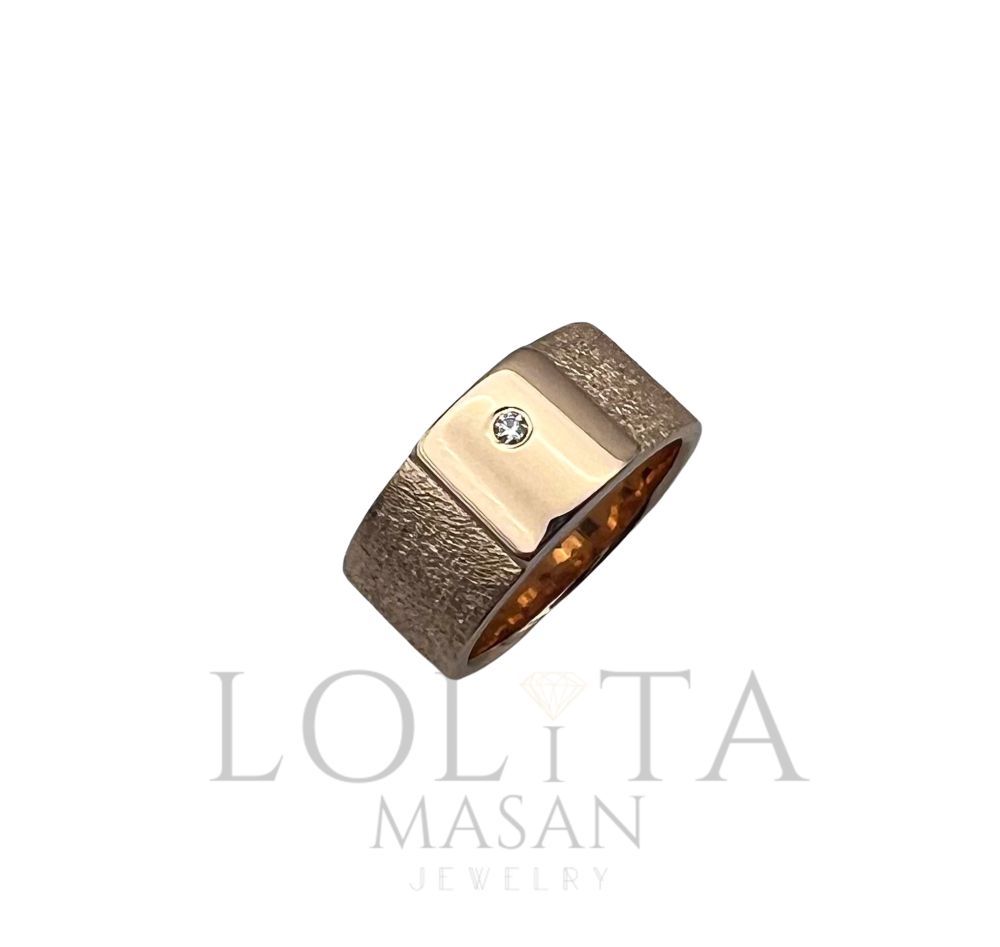 14K Gold ring Classic with a diamond – Lola Masan