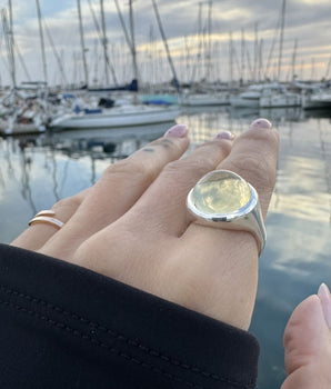 Sterling silver ring with citrine