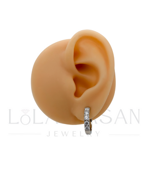 14k Gold earrings with 3mm moissanites