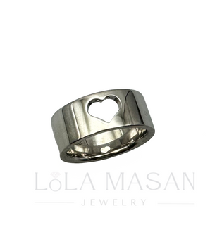 Size 16.75, Rhodium plated Sterling Silver ring 