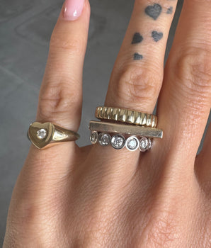 14K Gold ring Marshmallow