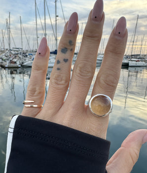 Sterling silver ring with citrine