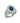 Sterling silver ring with blue gemstone