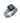 Sterling silver ring with blue gemstone