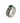 Oxidized Sterling Silver ring with an emerald 