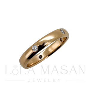 Size 16.75, Rose gold ring with moissanites