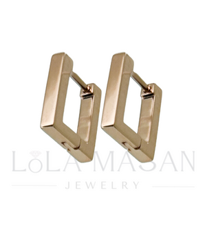 Available!! 14k Rose gold square earrings