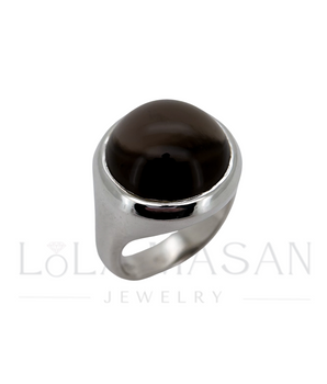 Sterling Silver ring with a smoky quartz