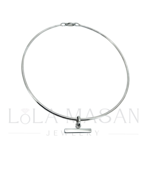 Sudraba stieples kaklarota ar stienīša kulonu