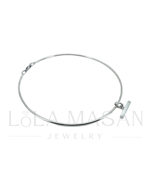 Sudraba stieples kaklarota ar stienīša kulonu