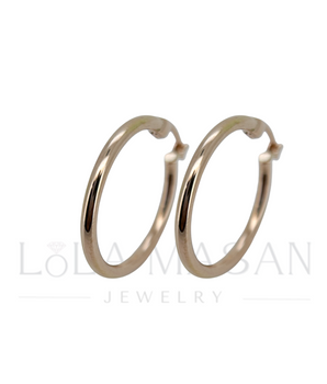 14K Zelta riņķu auskari