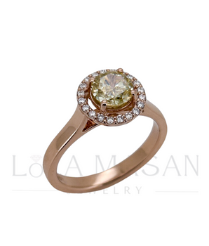 14K Zelta Gredzens Alla ar moisanītu 0.8ct