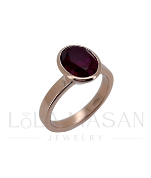 14K Zelta gredzens ar korundu