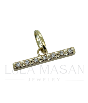 14K Zelta Stienīša Kulons ar 9 akmeņiem