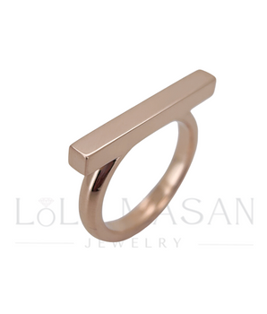 14K Zelta stienīša gredzens bez akmeņiem