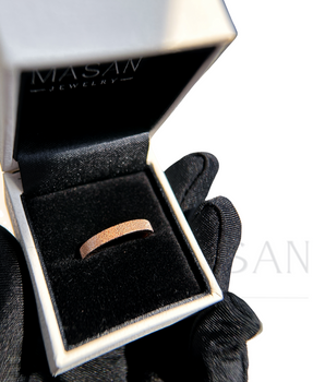 14K Zelta gredzens ar rupjo faktūru, 3mm