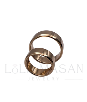 Gold wedding rings, 7mm width