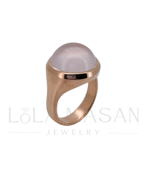 14K Gold Candy ring with rose quartz