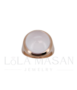 14K Gold Candy ring with rose quartz